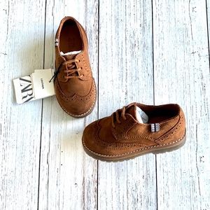 Zara Boys Suede Dress Shoes NWT
